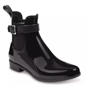 Marc Fisher Rainy Chelsea Boots 6 Black NWOT Ankle Booties Ankle Wellies Buckle